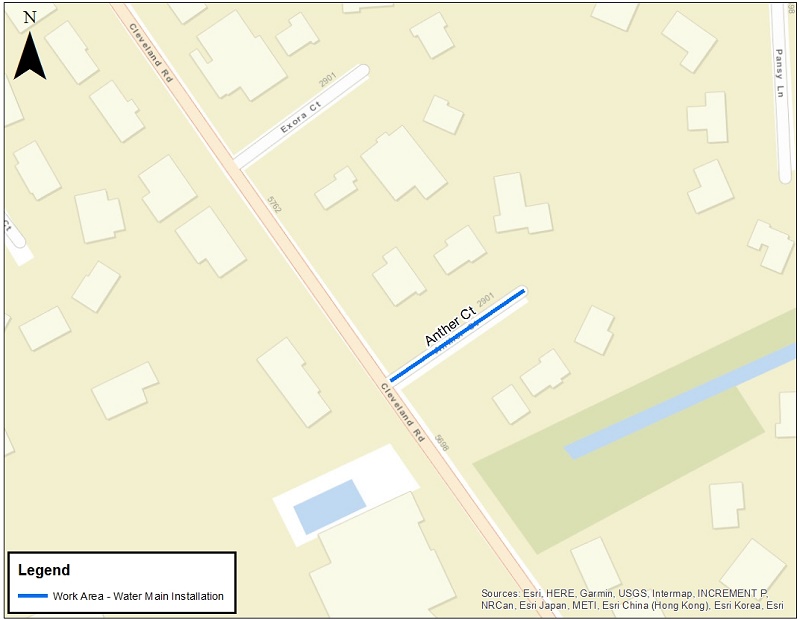 Anther Court Water Main Installation Project